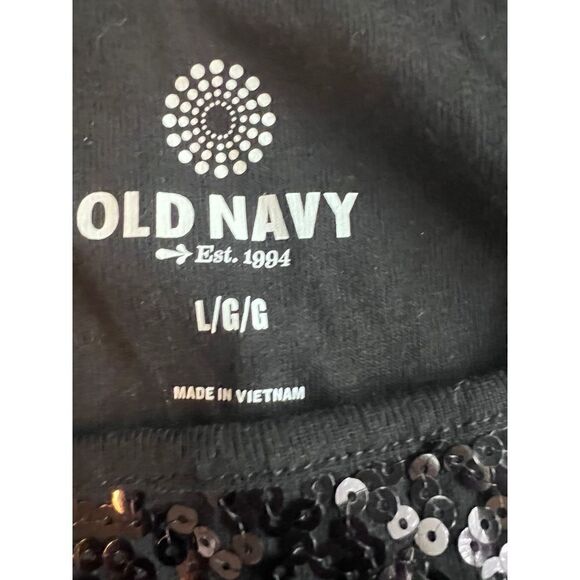 Old Navy Tank Top Womens Large Sequined Black NWT - Picture 6 of 8